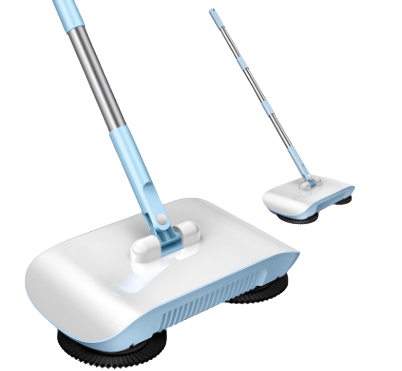 Hand Push Sweeper – 4-in-1 Household Broom, Dustpan & Mop Floor Cleaning Machine