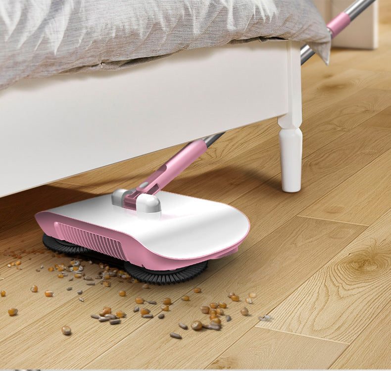 Hand Push Sweeper – 4-in-1 Household Broom, Dustpan & Mop Floor Cleaning Machine