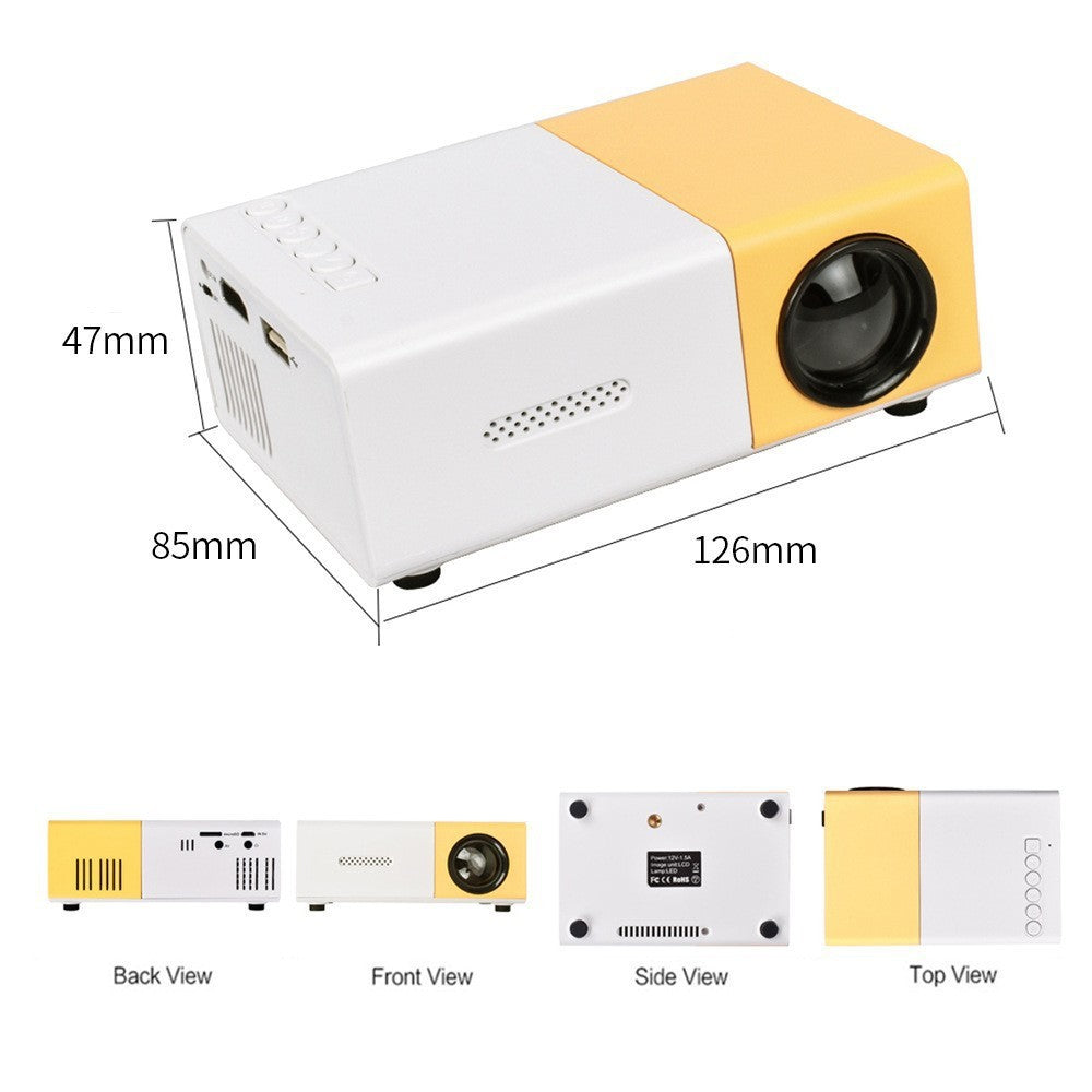 Projection Factory Cross-border Hot Mini-portable Projector Yg300 Small Yellow Machine HD Home Recommend mini Projector, home projector