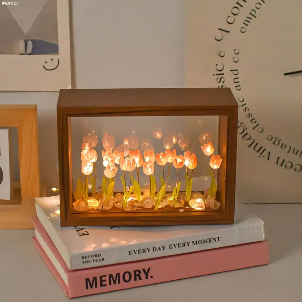 DIY Tulip Flower Garden Light Box