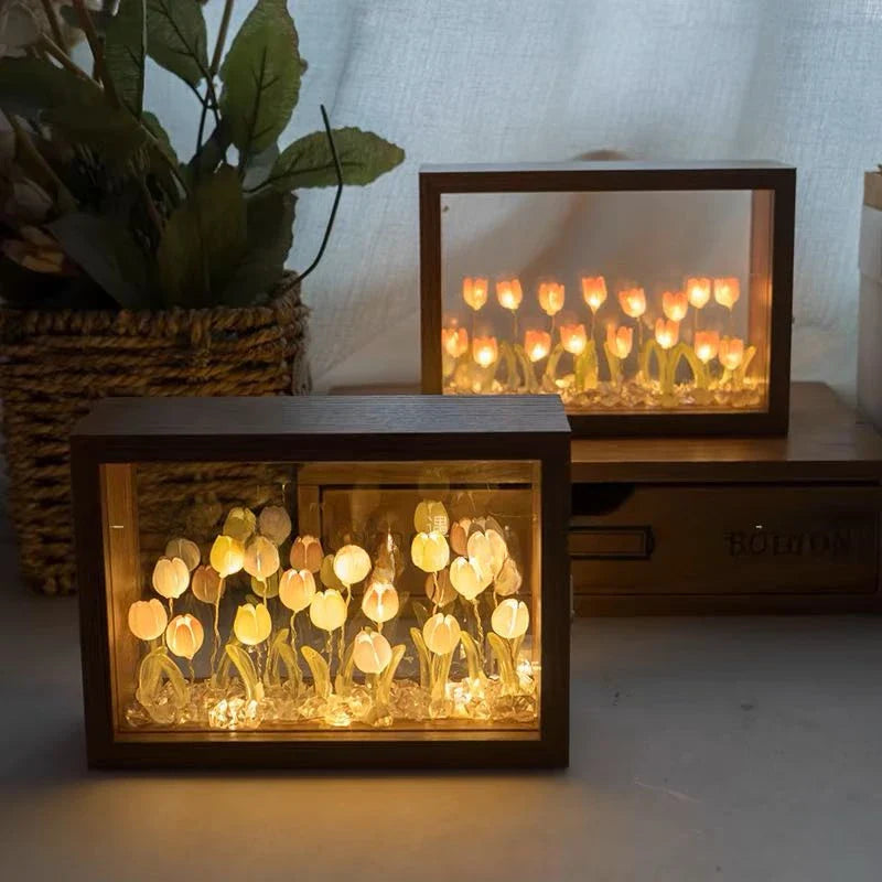 DIY Tulip Flower Garden Light Box