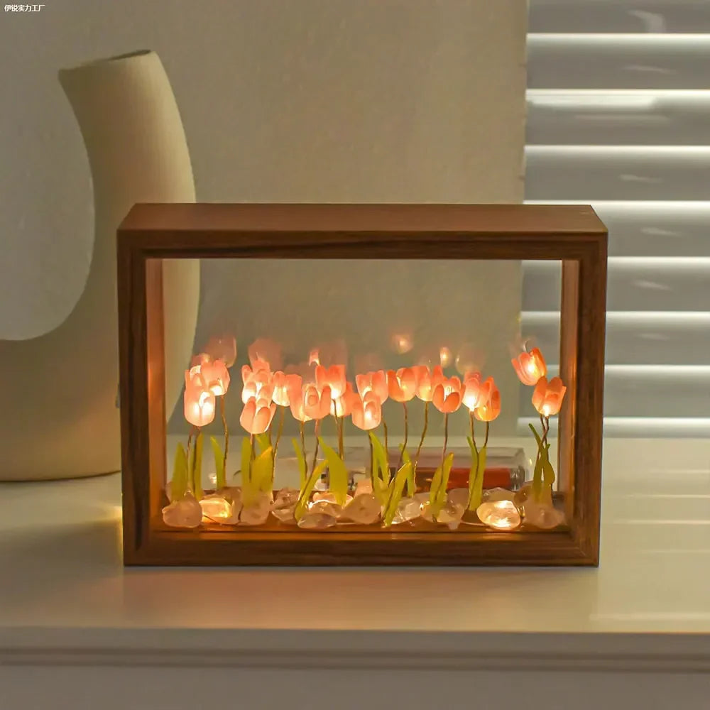 DIY Tulip Flower Garden Light Box