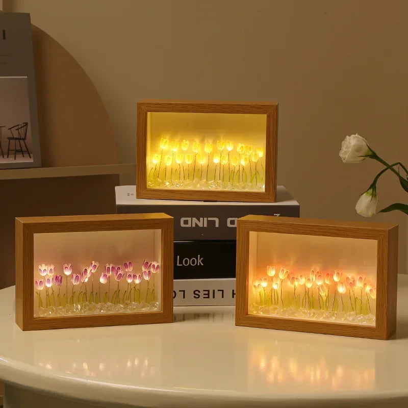 DIY Tulip Flower Garden Light Box