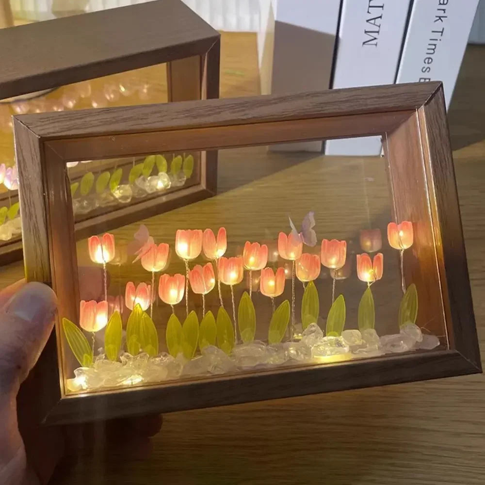 DIY Tulip Flower Garden Light Box