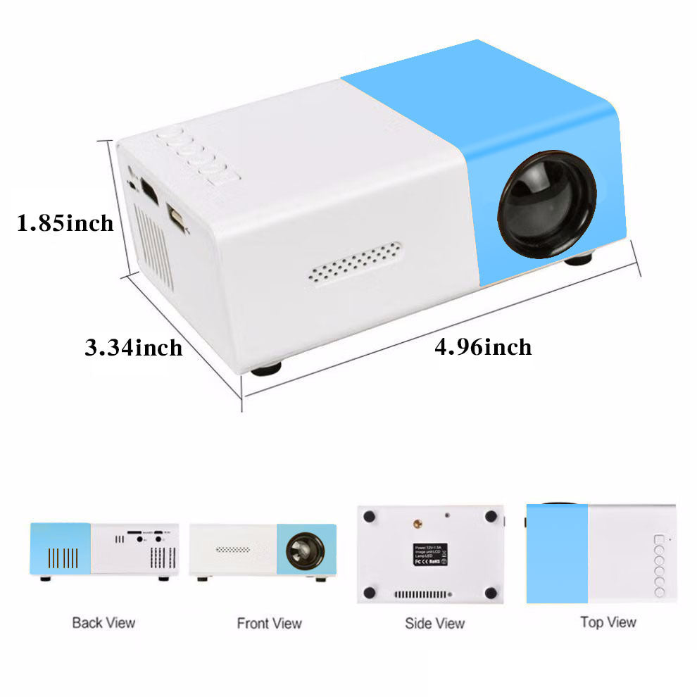 Projection Factory Cross-border Hot Mini-portable Projector Yg300 Small Yellow Machine HD Home Recommend mini Projector, home projector