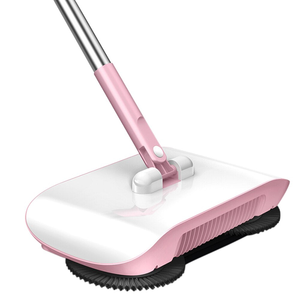 Hand Push Sweeper – 4-in-1 Household Broom, Dustpan & Mop Floor Cleaning Machine