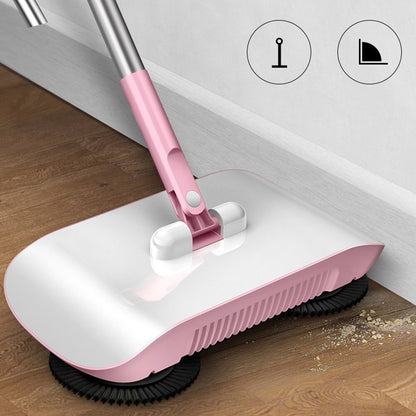 Hand Push Sweeper – 4-in-1 Household Broom, Dustpan & Mop Floor Cleaning Machine