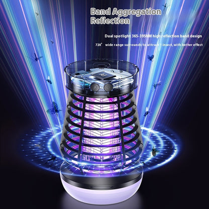 2in1 Mosquito Killer Lamp Electric Fly Catcher USB Rechargeable Electric Mosquito Swatter Electric Fly Trap With Night Light