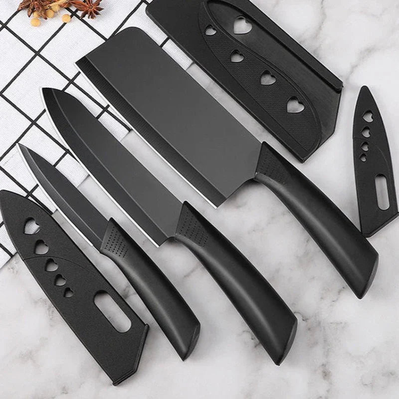 Black Stainless Steel Kitchen Knives
